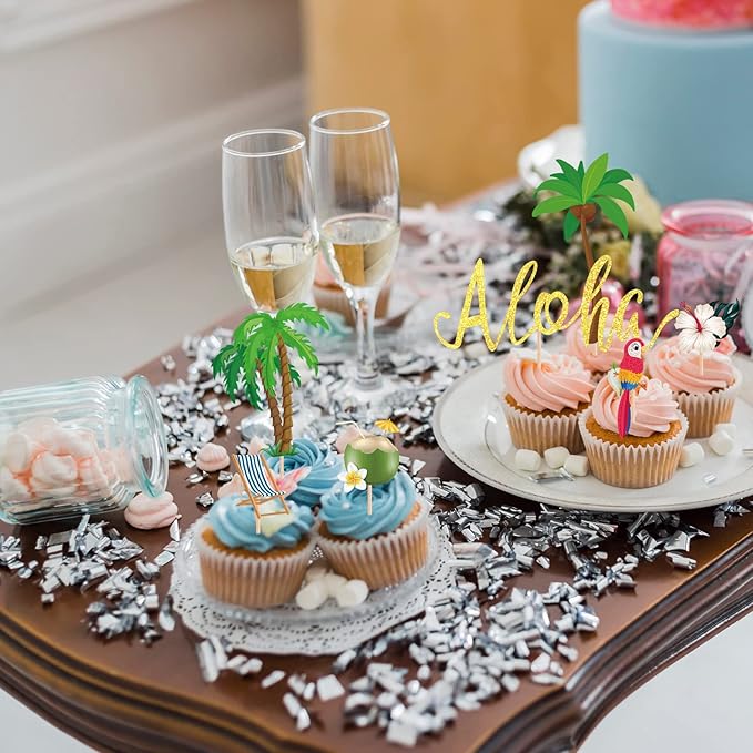 54 Pcs Cupcake Toppers and Cake Decorations - Image 5