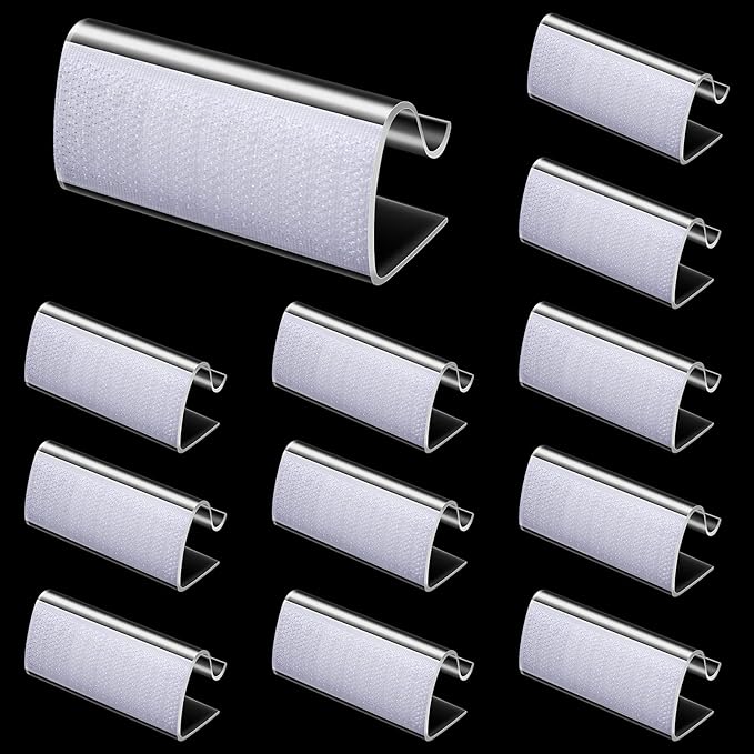 12 Pieces Table Skirting Clips Clear Tablecloth Clips by Maitys