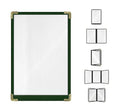 Goodsmart Restaurant Menu Covers – 25 Pack Green 2-View, Top-Loading Menu by ACISuperPower