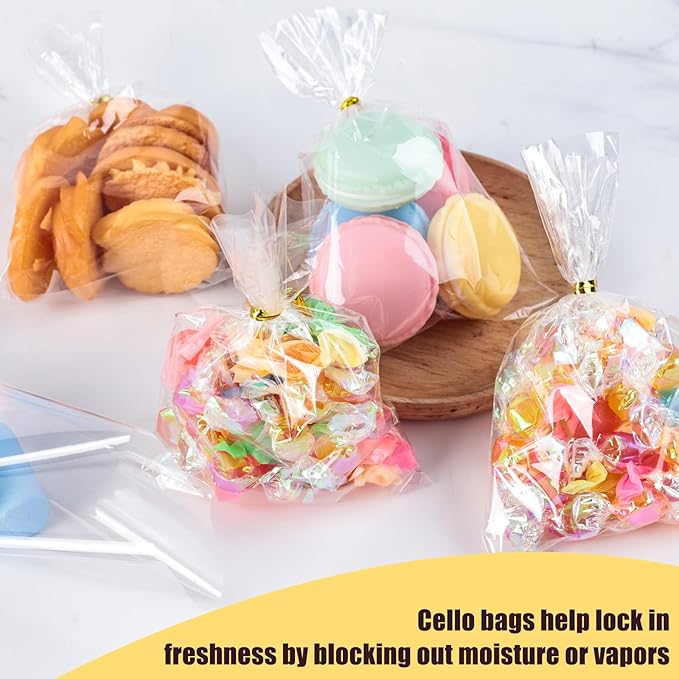 VGOODALL 200 Pack Goodie Bags, Cellophane Treat Bags - Image 6