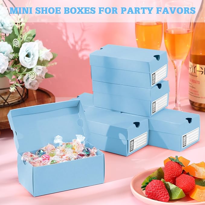12 Sets Mini Shoe Gifts Boxes for Party Favors 4.7 x 2.5 x 2 Inch Sports Mini - Image 4