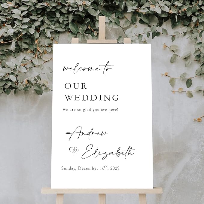 Welcome Sign For Wedding Entrance, Welcome To Our Beginning Wedding Sign - Image 4