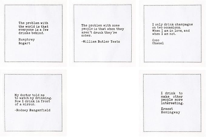 Five Star Funny White Cocktail Napkins, 50 Luxury Cotton Disposable Cocktail - Image 6