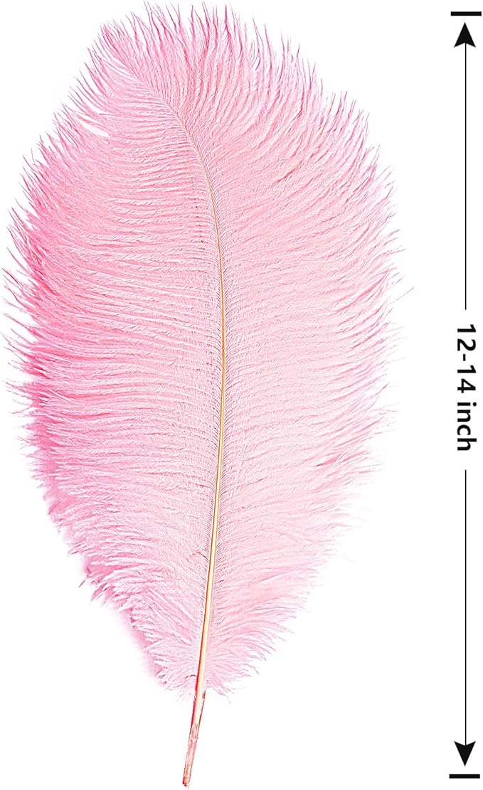 THARAHT 12PCS Ostrich Feathers Natural Bulk 12-14Inch - Image 2