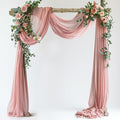 Wedding Arch Draping Fabric 1 Panel 28.7" x 20FT Dusty Rose Sheer Chiffon by Xiomot