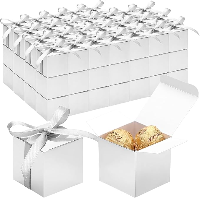 EUSOAR Small Gift Boxes with Lids, Cube Candy Box Mini Muffins Bags Macaron by EUSOAR