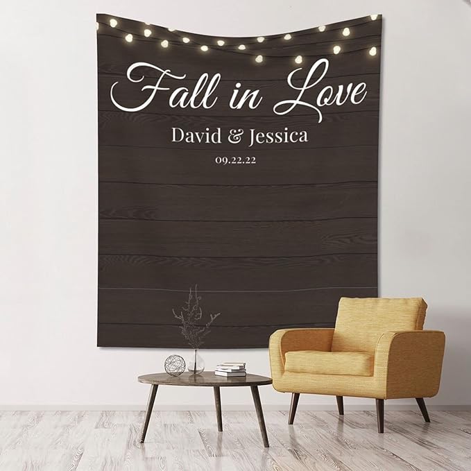 Wedding Backdrop for Reception, Custom Tapestry - Image 3
