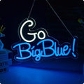 Go big blue neon sign University Slogan neon sign by ORIXIAYE