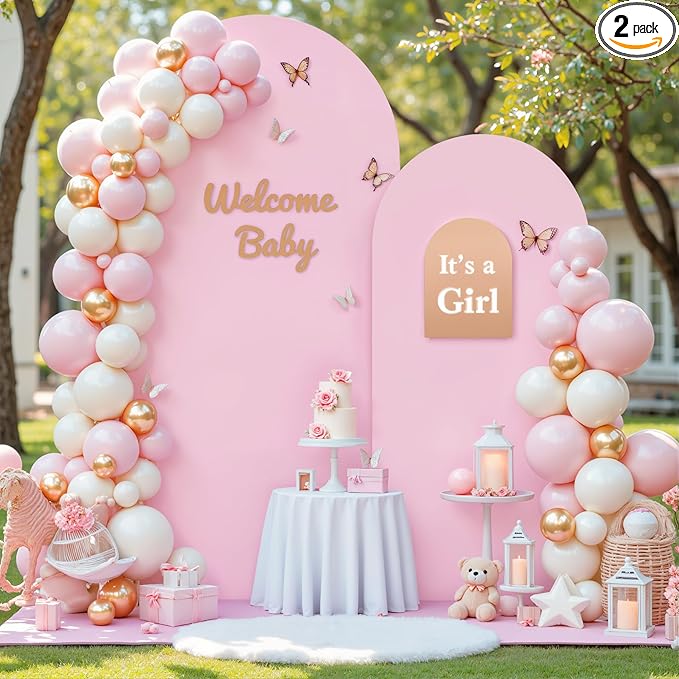 7.2FT 6FT Arch Backdrop Cover for Wedding, Birthday Party Decor, Chiara by Besutolife