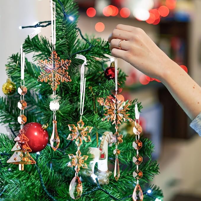 Lanpn 26pcs Christmas Ornaments Crystal Christmas Tree Decoration, Hanging - Image 2