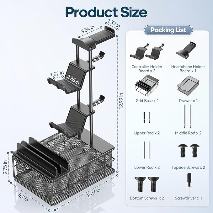 KDD Headphone Stand with Drawer - Image 8