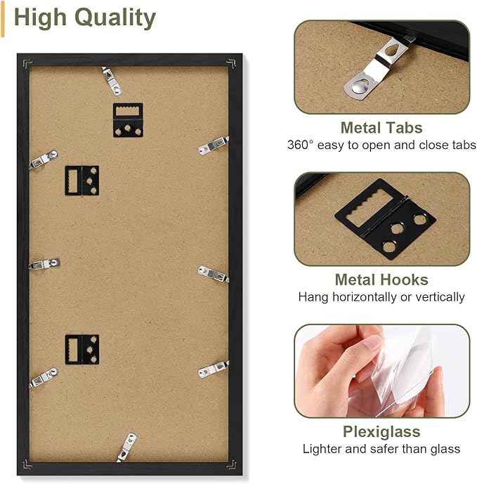 Vittanly 8x16 Collage Picture Frame, Displays 3Pcs 5x7 Pictures - Image 7