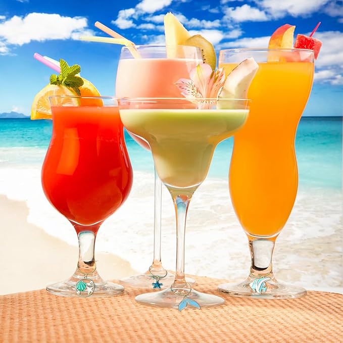 SANNIX 24pcs Ocean Wine Glass Charms - Image 2