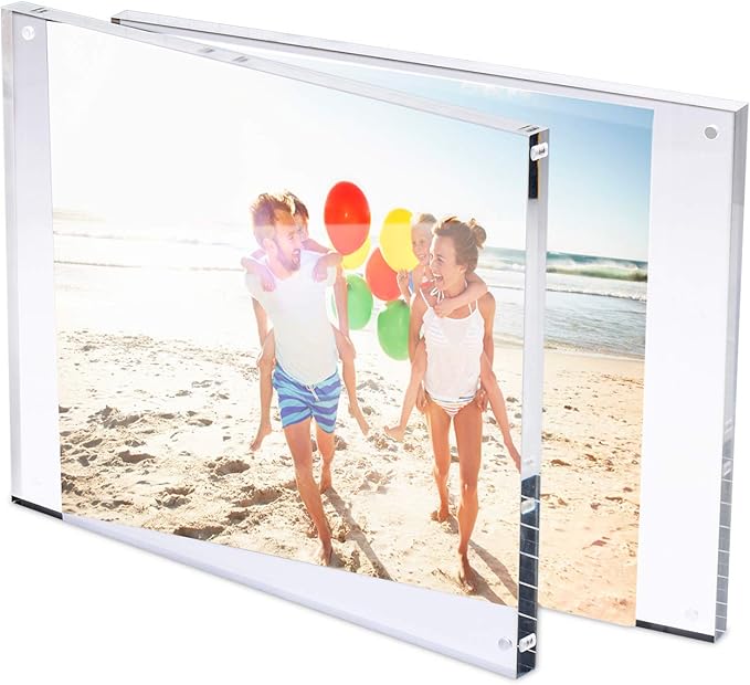 TWING Picture Frame, 8x10 Acrylic Photo Frames Horizontal Magnet Double Sided - Image 8