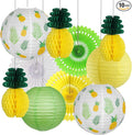 Pineapple Party Decorations Hanging Paper Lanterns Pineapple Honeycomb Tissue by zilue
