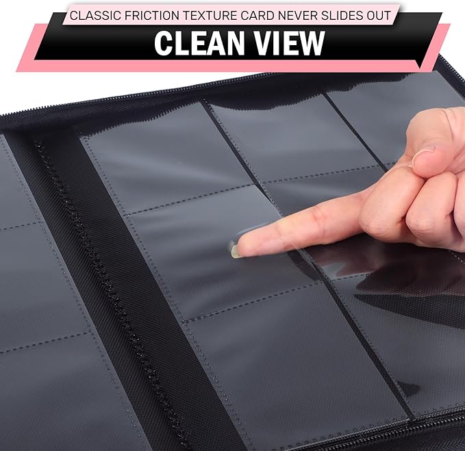 9 Pocket Trading Card Zip Binder, 540 Cards, Premium Baseball Card Storage Album - Image 6