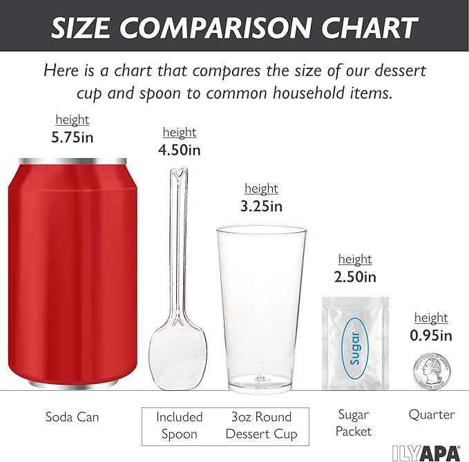 Ilyapa 3oz Plastic Dessert Cups - Image 4