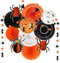 Halloween Party Decorations, Hanging Spider Bat Paper Lanterns Spiders Honeycomb by YUNXUAN