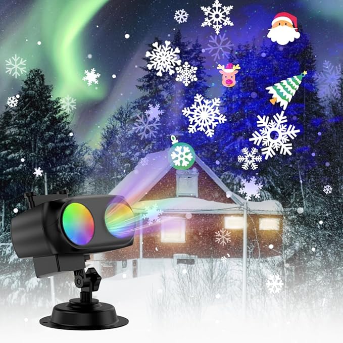 Holiday Projector Lights Outdoor, 2-in-1 HD LED Outdoor Projectors - Image 7