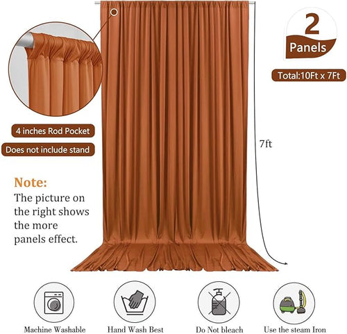 10 x 7 Feet Bronze Backdrop Curtain - Image 2