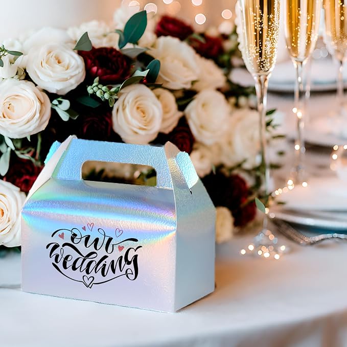 UnicoPak 30 Pcs Iridescent Gable Treat Boxes Party Favor Boxes Goodie Gift Boxes - Image 7