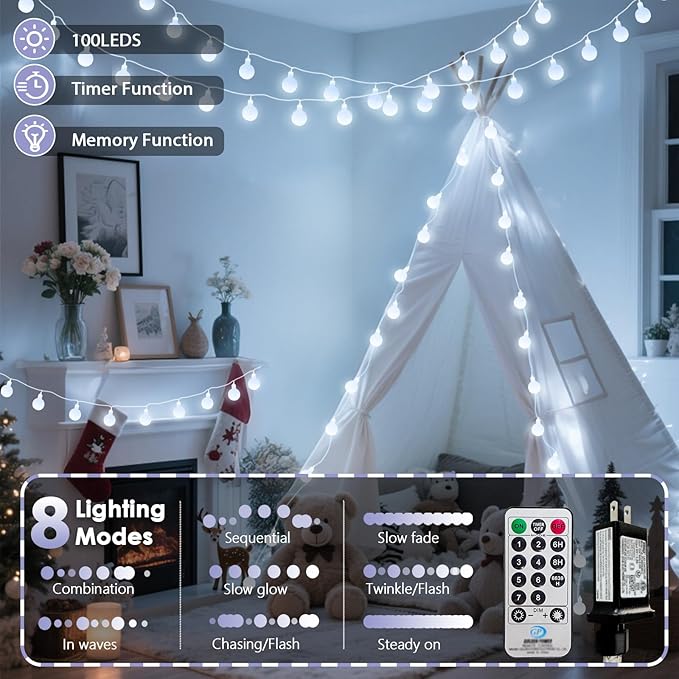 100LED Connectable String Lights Indoor Outdoor - Image 6