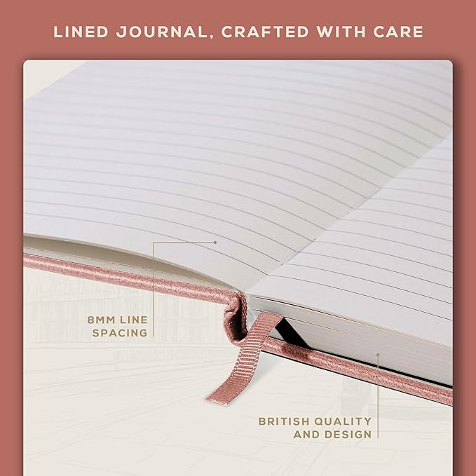 BEECHMORE BOOKS Lined Journal Notebook, 8.5 x 11.5 inch, A4 160 Lined Pages - Image 5