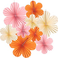 Paper Flowers Decorations for Wall Orange Paper Fans Classroom Decoration Paper by EasyJoy