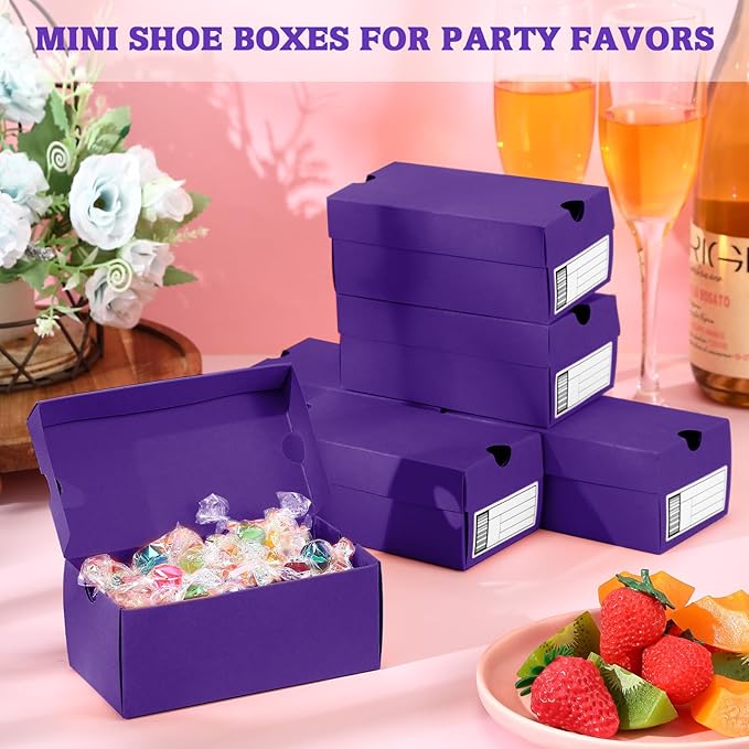 12 Sets Mini Shoe Gifts Boxes for Party Favors 4.7 x 2.5 x 2 Inch Sports Mini - Image 4