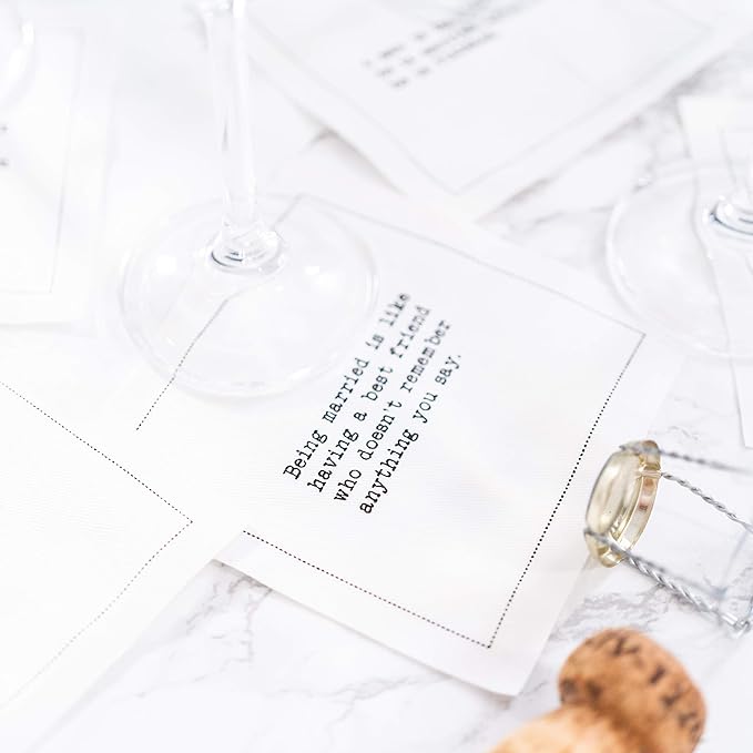Five Star Napkins Marriage Quotes, Beverage Napkins, Bar Napkins, Cloth Napkins - Image 8