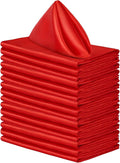 Aneco 16 Pack Square Satin Napkin Bright Silk Table Napkin Soft Smooth Fabric by Aneco