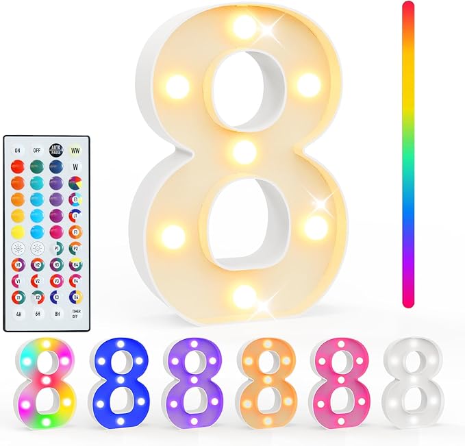 Pooqla Colorful Lighted Numbers by Pooqla