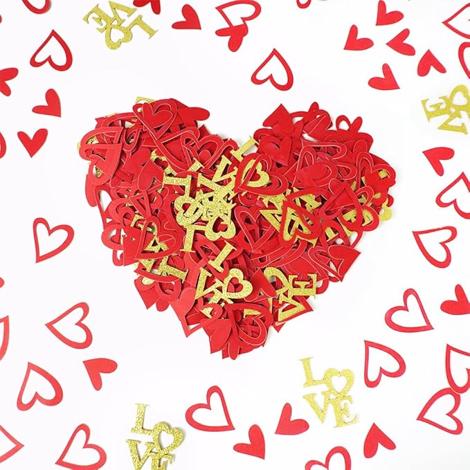 200 Pcs Heart and Love Decorations, Bed Table Scatter Sprinkles - Image 2