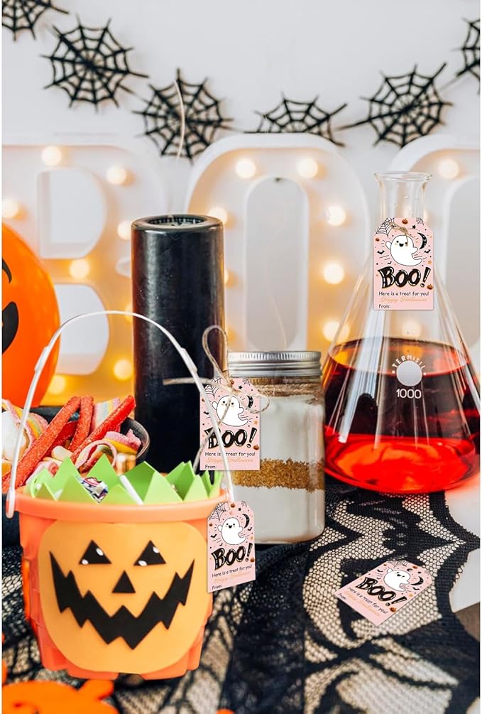 Aukolass 50Pcs Boo Gift Tags, Halloween Treat Tag - Image 7