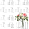 36pcs Glass Vase Cylinder for Centerpieces Small Flower Glass Clear Home Decor by OGEH