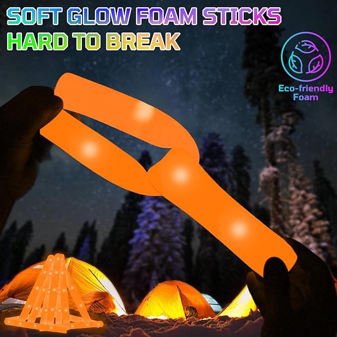 Foam Glow Sticks Bulk, Glow Party Supplies - Image 3