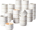 LE TAUCI Tealight Candle Holder, Embossed Ceramic Votive Candle Holders Bulk by LETAUCI