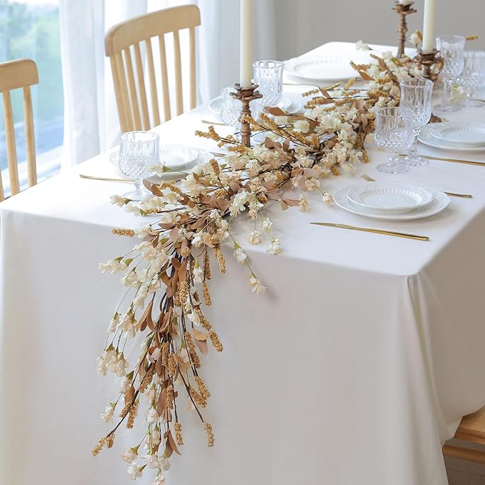 Mizii Fall Garland Artificial Flower Garlands 6 Feet Fake Wildflower Floral - Image 3