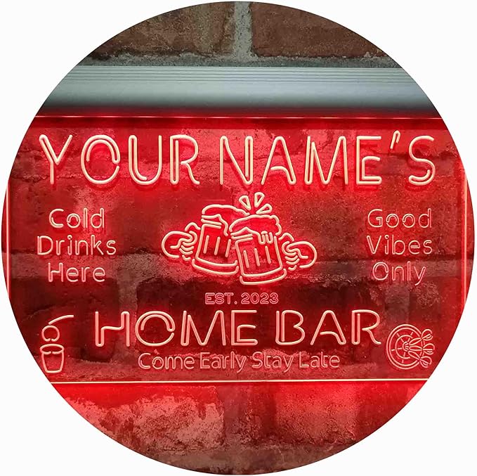 ADVPRO Personalized Your Name Custom Home Bar Beer Established Year Single by ADVPRO