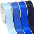 Ribbli Blue Satin Ribbon 1 Inch x 4 Rolls Total 40 Yards- Baby Blue/Royal by Ribbli