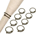 8 Pcs Black Napkin Rings by FORESRUM