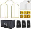 Metal Arch Backdrop Stand and Cover Set – 3 Gold Frames by Unknown