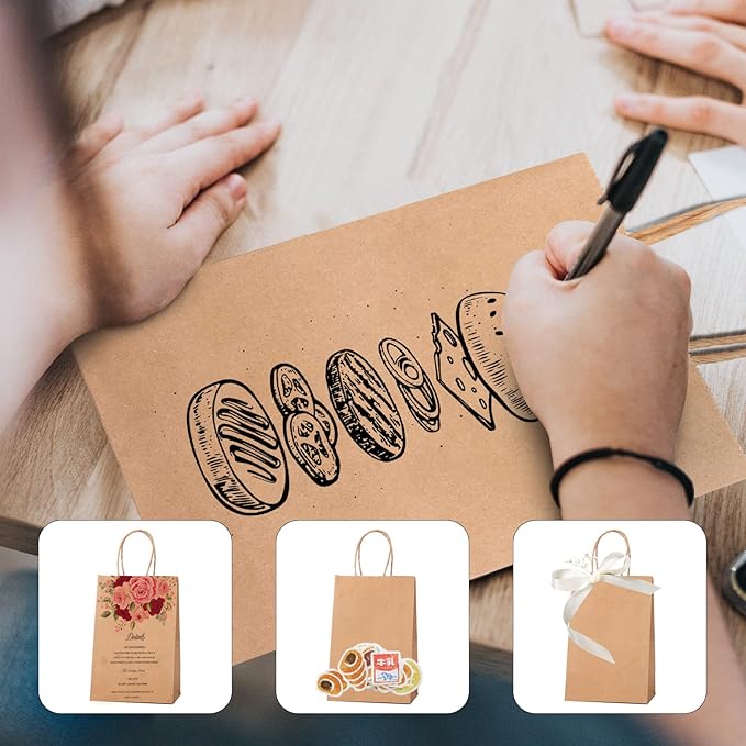 METRONIC Paper Gift Bags 8x4.25x10.5 100Pcs Brown Paper Bags - Image 8