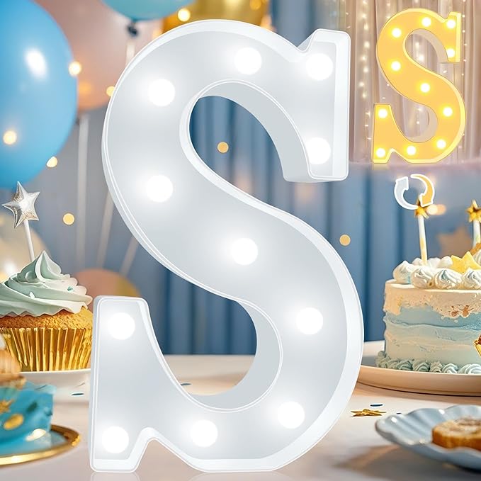 Pooqla LED Marquee Letter Lights, Warm White and Cool White Decorative Lighted by Pooqla