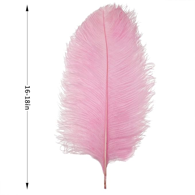 Larryhot Pink Long Ostrich Feathers - Image 4