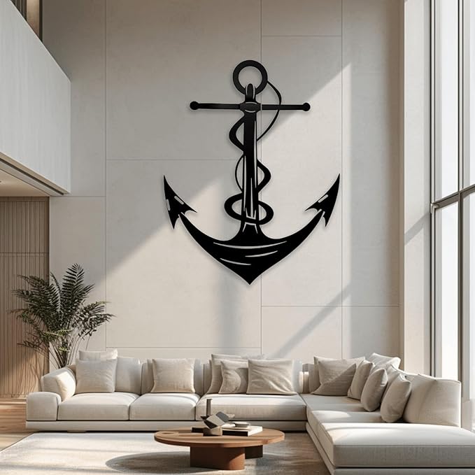 XXQ Anchor Metal Wall Decor, Anchor Metal Wall Art - Image 3