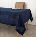 Solino Home Navy Blue Linen Tablecloth 52 x 52 Inch by SolinoHome