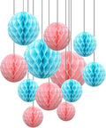 ZOOYOO 12Pcs 6" 10" Honeycomb Balls Decorations Hanging Tissue Paper Pom Poms by ZOOYOO