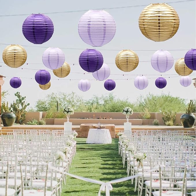 ADLKGG Paper Lanterns Decorative, Round Hanging Lanterns Party Supplies - Image 5