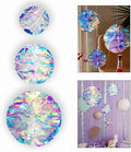 ZYOOO 3pcs Iridescent Honeycomb Balls, Shiny Rainbow Foil Ceiling Hanging by ZOOYOO